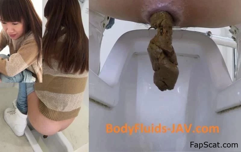 Volles Gesicht und Mund voller Scheiße. BFFF-146 - Scat- und Piss-Porno, gefüllte Toilette, extremer Scat-Sex