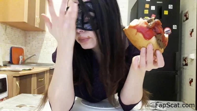 Ich esse Hot Dog mit Scheiße - Thefartbabesting - Kaut deine Scheiße, Burger mit Scheiße, Defäkations-Scat